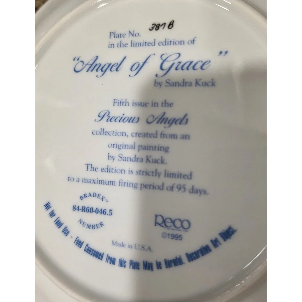 Sandra Kuck Precious Angels Collector Plates Lot 4 RECO 1994-95 Limited Edition